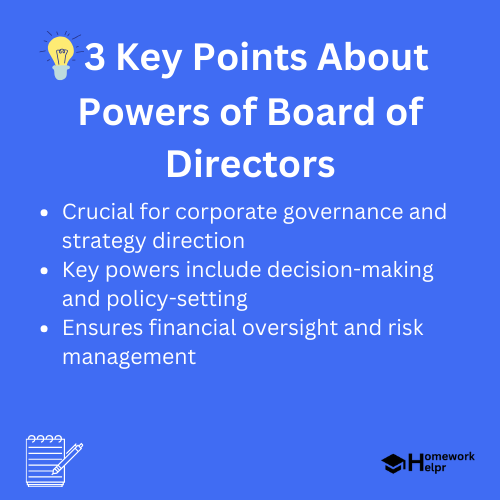 Powers of Board of Directors