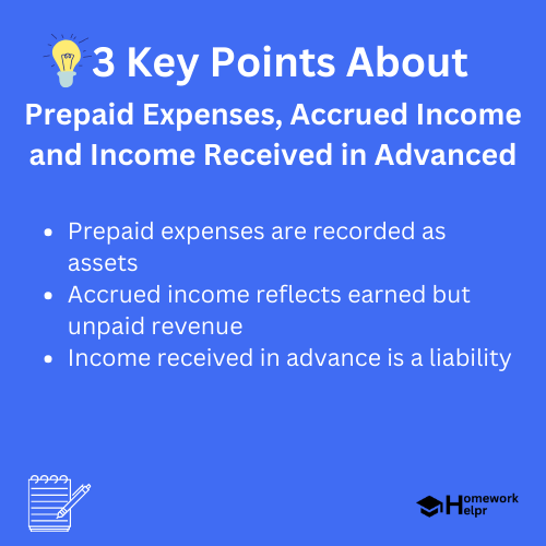 Prepaid Expenses, Accrued Income and Income Received in Advanced