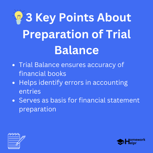 Preparation of Trial Balance