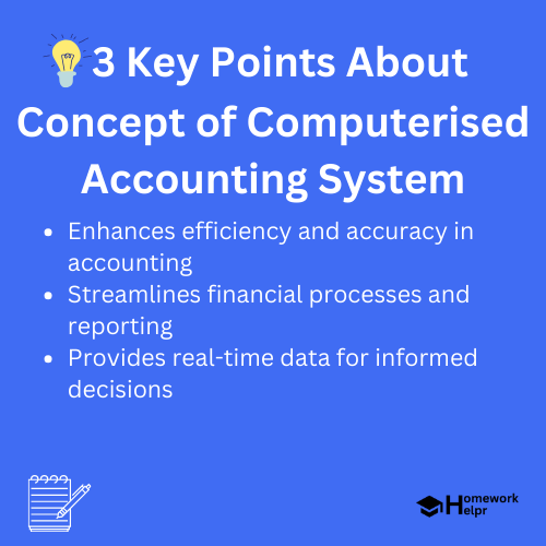 Concept of Computerised Accounting System