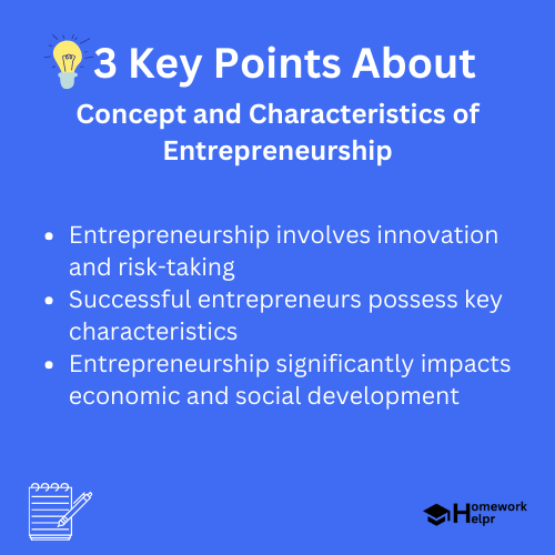 Concept and Characteristics of Entrepreneurship