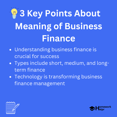 Meaning of Business Finance