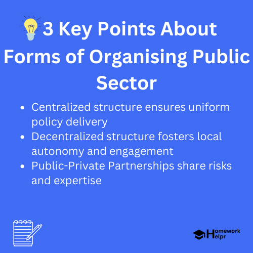 Forms of Organising Public Sector