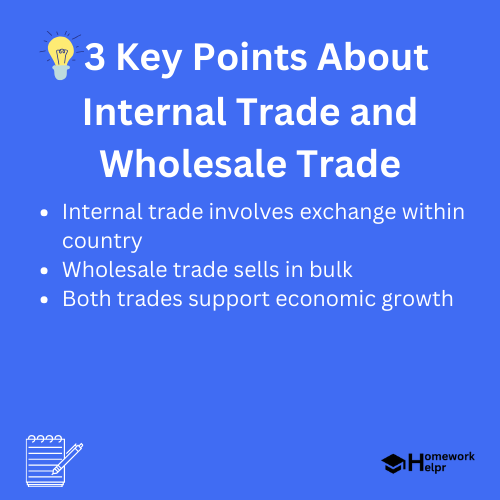 Internal Trade and Wholesale Trade