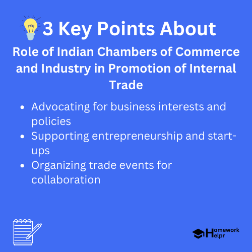 Role of Indian Chambers of Commerce and Industry in Promotion of Internal Trade