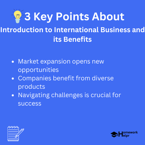 Introduction to International Business and its Benefits