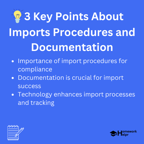 Imports Procedures and Documentation