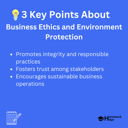 Business Ethics and Environment Protection