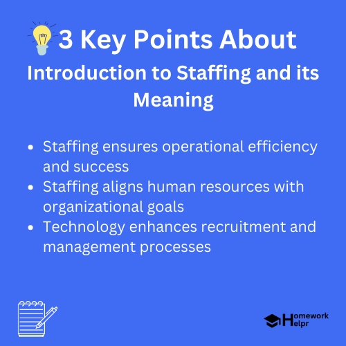 Introduction to Staffing and its Meaning