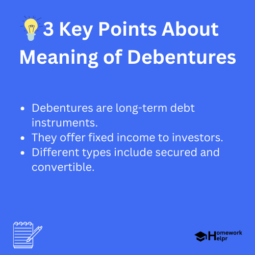 Meaning of Debentures