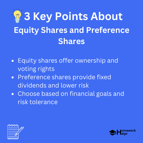 Equity Shares and Preference Shares