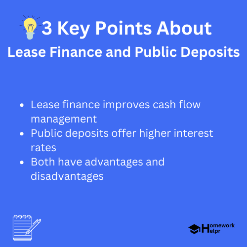 Lease Finance and Public Deposits