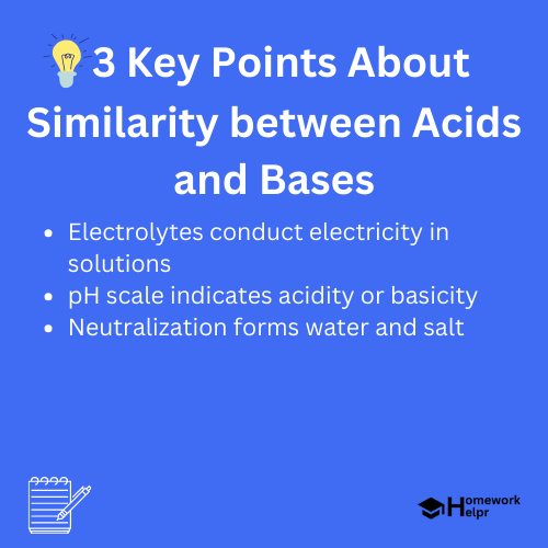 Similarity between Acids and Bases