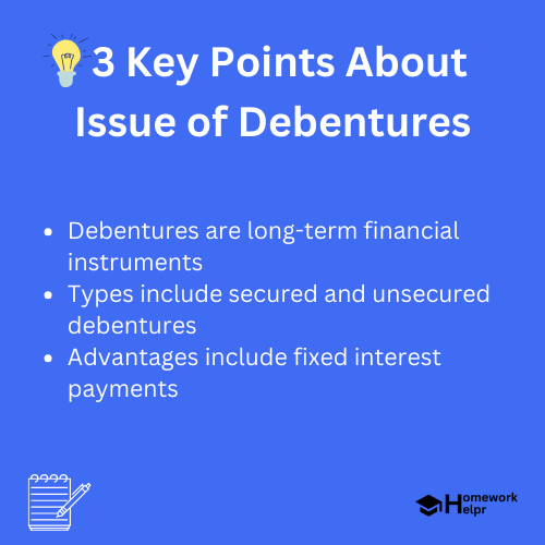 Issue of Debentures