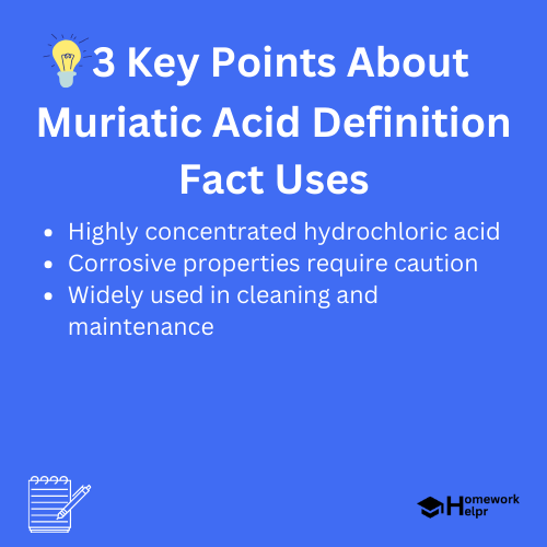 Muriatic Acid Definition Fact Uses