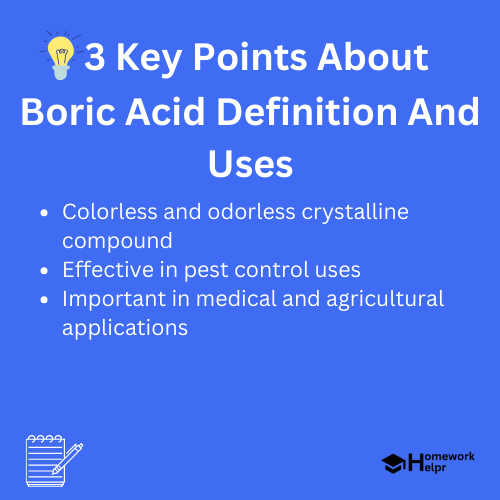 Boric Acid Definition And Uses