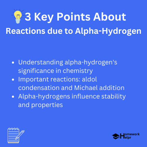 Reactions due to Alpha-Hydrogen