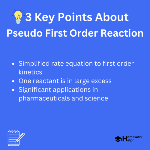 Pseudo First Order Reaction