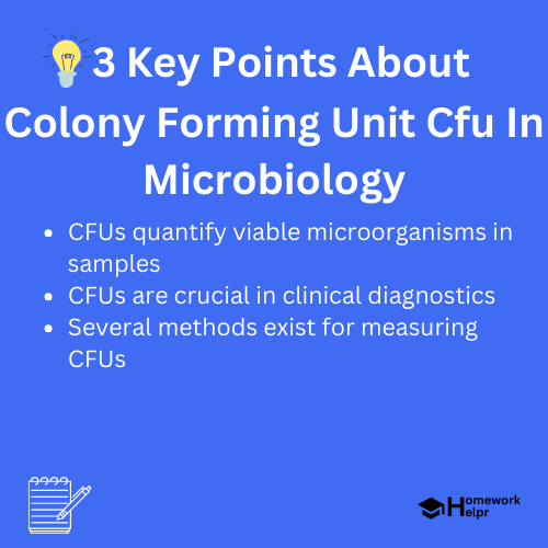 Colony Forming Unit Cfu In Microbiology