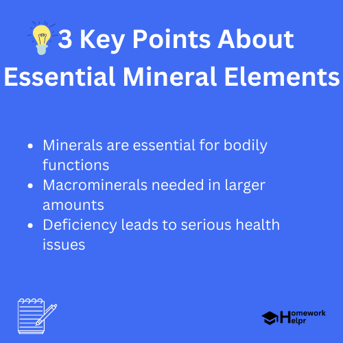 Essential Mineral Elements