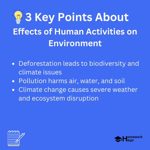 Effects of Human Activities on Environment