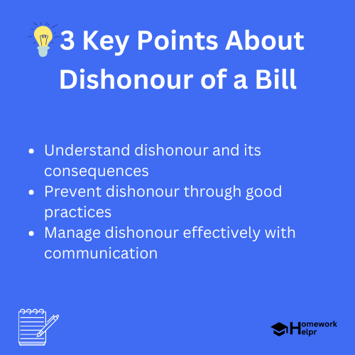 Dishonour of a Bill