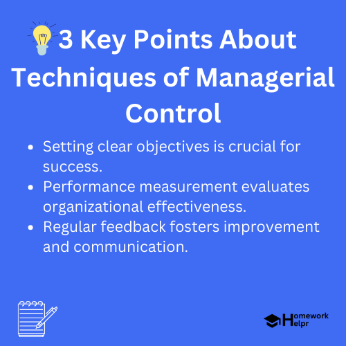 Techniques of Managerial Control