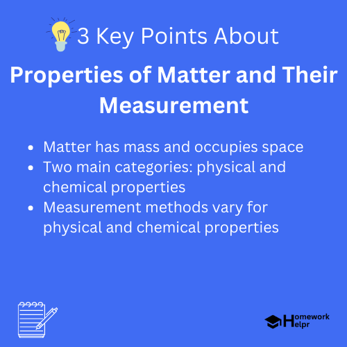 Properties of Matter and Their Measurement