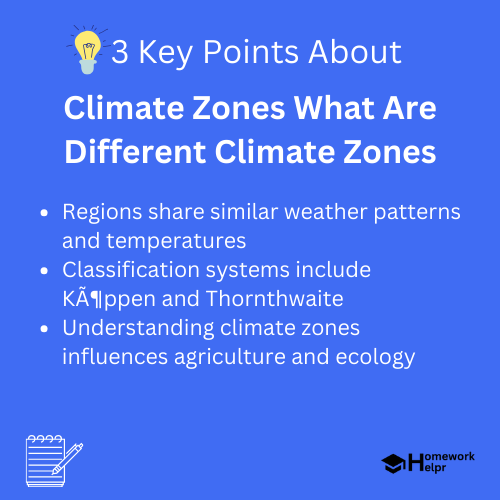 Climate Zones What Are Different Climate Zones