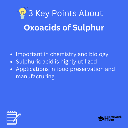 Oxoacids of Sulphur