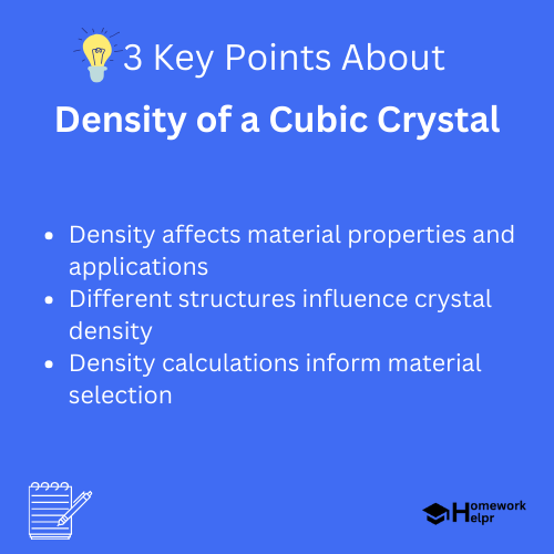 Density of a Cubic Crystal