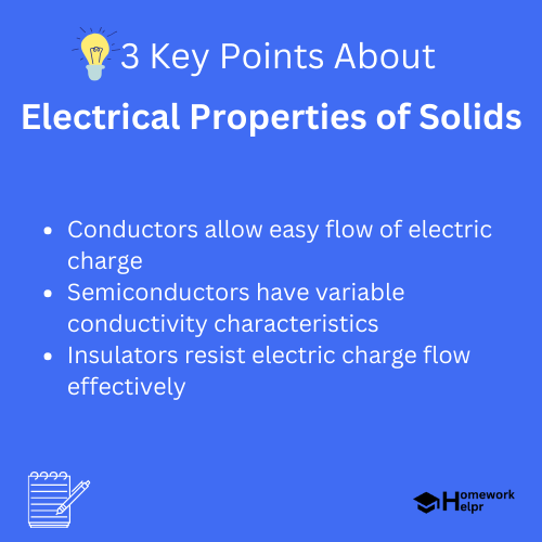 Electrical Properties of Solids