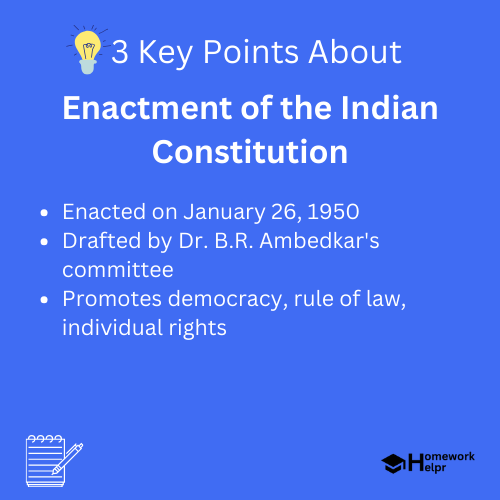 Enactment of the Indian Constitution