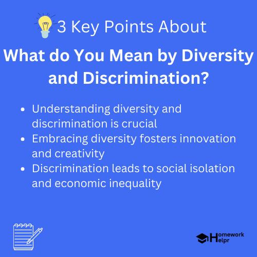 What do You Mean by Diversity and Discrimination?