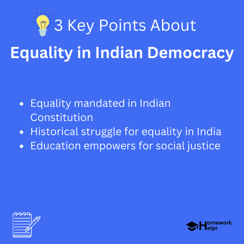 Equality in Indian Democracy