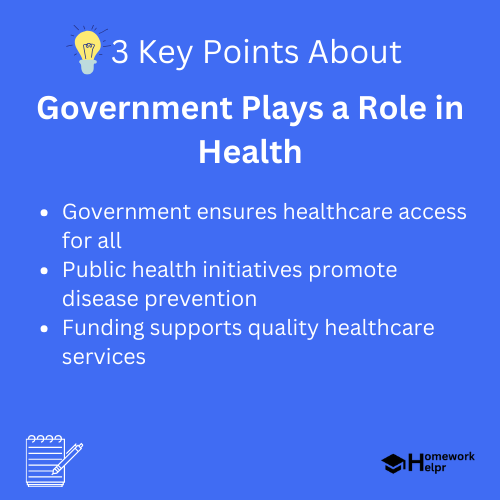 Government Plays a Role in Health