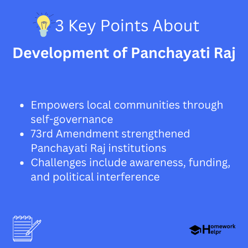 Development of Panchayati Raj