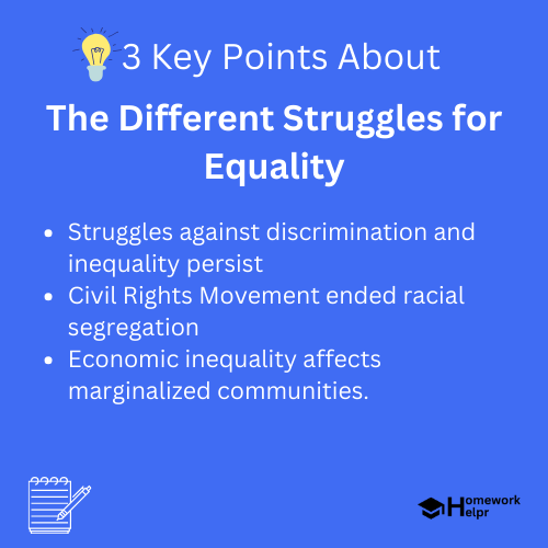 The Different Struggles for Equality