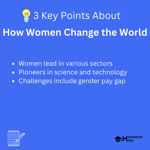 How Women Change the World