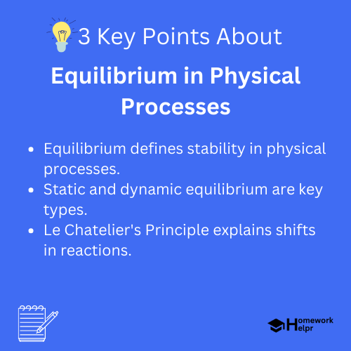 Equilibrium in Physical Processes