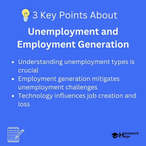 Unemployment and Employment Generation