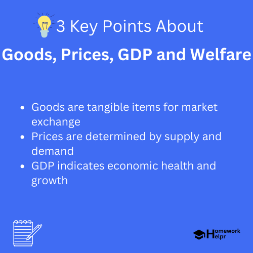 Goods, Prices, GDP and Welfare