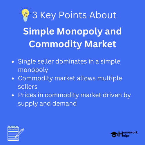 Simple Monopoly and Commodity Market