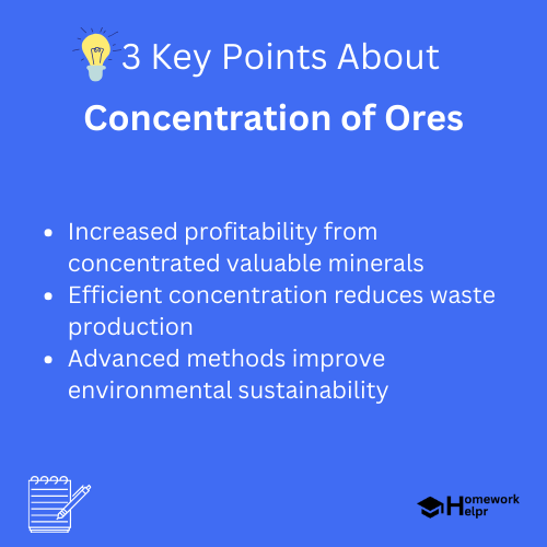 Concentration of Ores