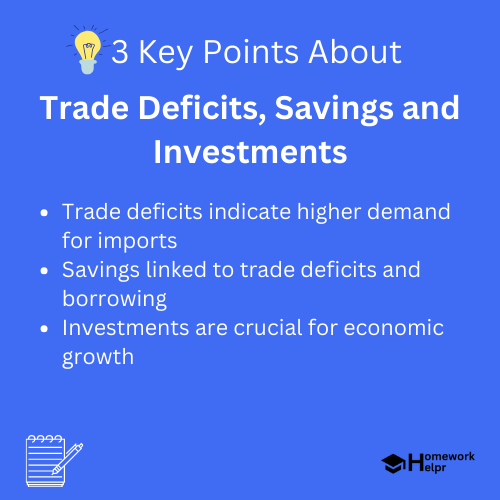 Trade Deficits, Savings and Investments