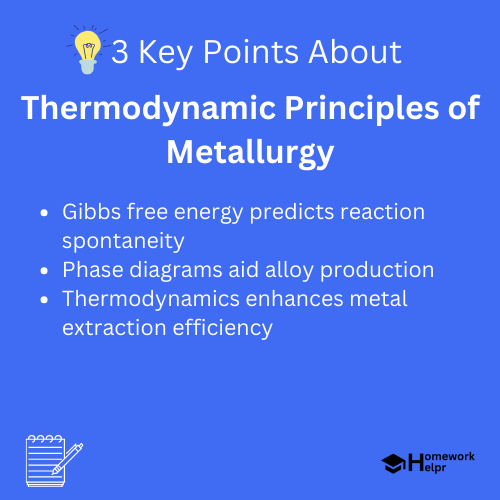 Thermodynamic Principles of Metallurgy