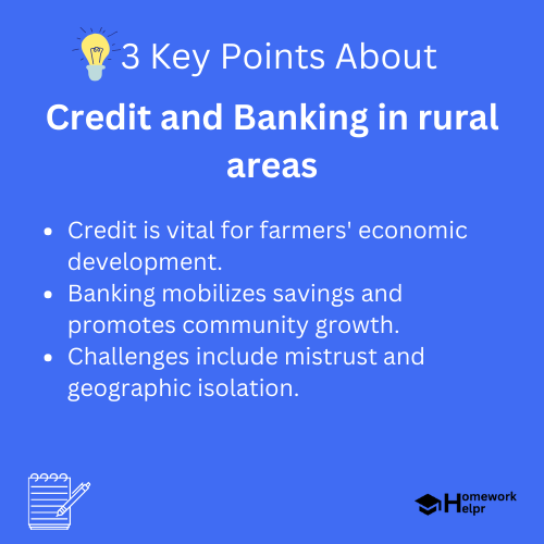 Credit and Banking in rural areas