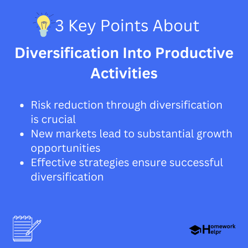 Diversification Into Productive Activities