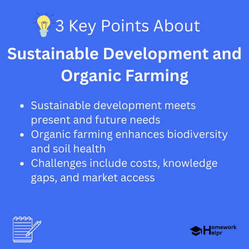 Sustainable Development and Organic Farming