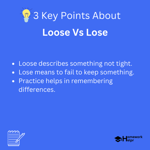 Loose Vs Lose